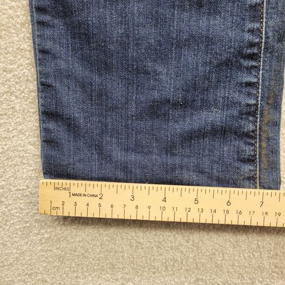 Vintage LL Bean Women’s Jeans Size 8 Blue Classic Fit Distressed Straight Leg - Picture 6 of 9